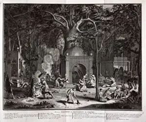 Peuples Prints: Depiction of Hindu worhip with fakirs