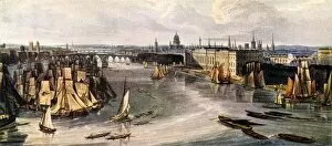 Images Dated 9th September 2016: Depiction of the Thames in the early 19th century