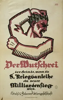 Kriegsanleihe Prints: Der Wutschrei der Feinde, wenn die 8. Kriegsanleihe ein neue
