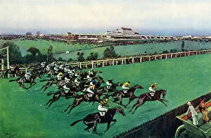 Jockeys Gallery: The Derby 1923 by Cecil Aldin