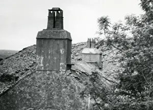 Derelict building, slate quarrying area, North Wales