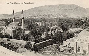 Dervish monastery and Al-Salihiyah in Damascus, Syria Dervish monastery and Al-Salihiyah in Damascus, Syria