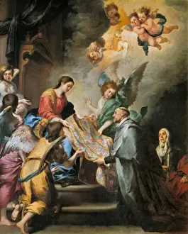 Esteban Prints: The Descent of the Virgin Mary to Reward St