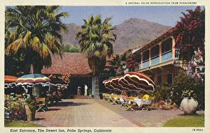 Sunshades Prints: The Desert Inn, Palm Springs, Caifornia - East Entrance