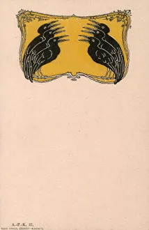 Arnold Prints: Design with six black crows Date: circa 1930s