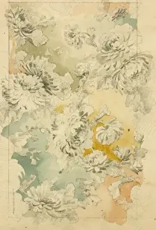 Design for carpet filling with flowers