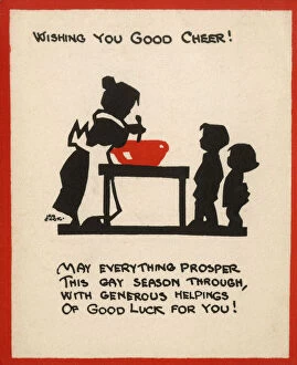 Design for a Christmas Good Luck card