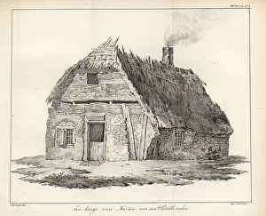Design for a derelict house made of cardboard for pastilles
