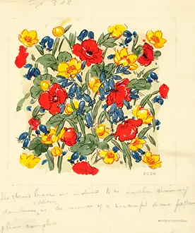 Design for Dress silk or print with flowers
