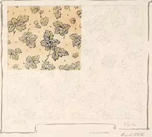 Muted Prints: Design for Dress Silk or Print with leaves