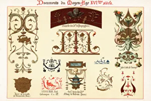 Typography Prints: Design elements from architecture and manuscripts of the 16th ce