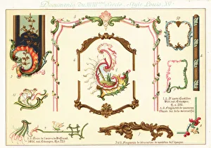 Panels Prints: Design elements from the era of King Louis XV, 18th century