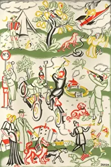 Motor Cycling Prints: Design for a Modern Tapestry by Jaxon