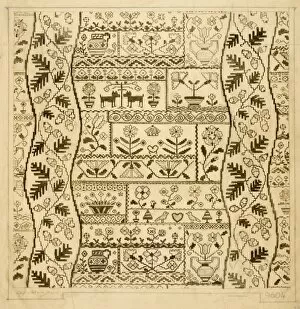 Design for Printed Textile in beige and brown