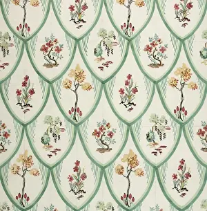 Design for Printed Textile with enclosed flowers