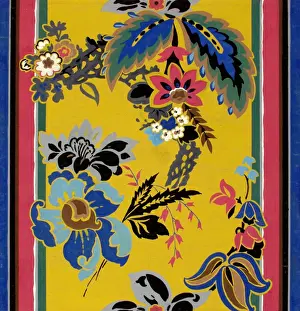 Design for Printed Textile with flowers
