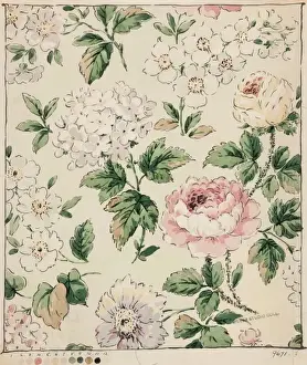 Design for Printed Textile with flowers