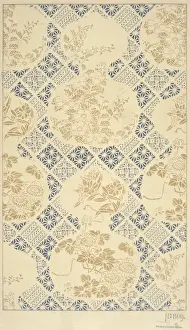 Muted Prints: Design for Textile in blue and beige