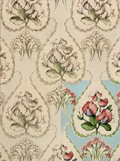 Design for Textile or Wallpaper with flowers
