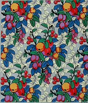 Bunch Prints: Design for Textile or Wallpaper with fruit