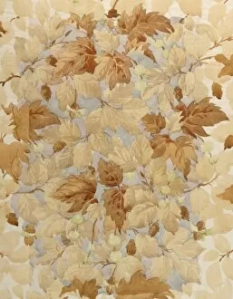 MoDA - Museum of Domestic Design & Architecture Gallery: Design for Wallpaper with autumn leaves