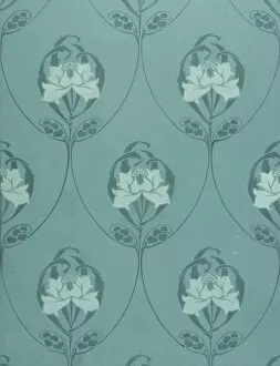 Images Dated 11th November 2013: Design for Wallpaper in blue