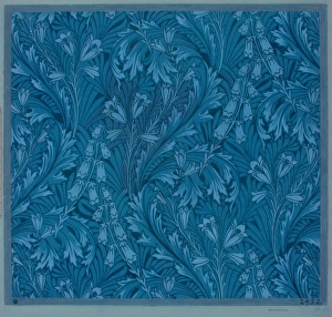 Images Dated 29th October 2013: Design for Wallpaper with bluebells