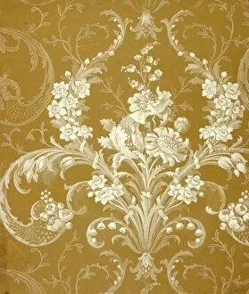 Images Dated 11th November 2013: Design for Wallpaper in gold and cream