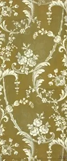 Images Dated 11th November 2013: Design for Wallpaper in gold and cream