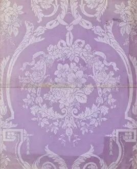 Images Dated 12th November 2013: Design for Wallpaper in mauve and white