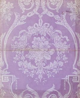 MoDA - Museum of Domestic Design & Architecture Gallery: Design for Wallpaper in mauve and white