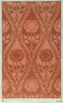 Tone Gallery: Design for Wallpaper with orange flowers