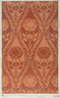 Tone Gallery: Design for Wallpaper with orange flowers