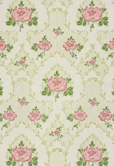 MoDA - Museum of Domestic Design & Architecture Gallery: Design for Wallpaper with pink flowers