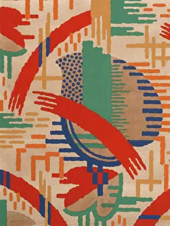 Bright Collection: Design for Woven Textile, art deco style