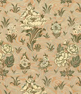 Design for Woven Textile with flowers