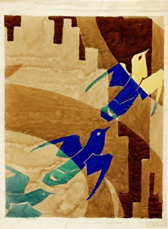MoDA - Museum of Domestic Design & Architecture Gallery: Design for Woven Textile with flying birds