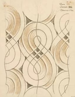 Design for Woven Textile in grey and beige