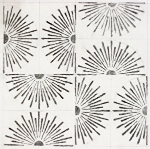 Charcoal Gallery: Design for Woven Textile in grey and white