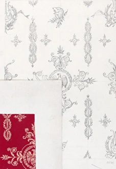 MoDA - Museum of Domestic Design & Architecture Gallery: Design for Woven Textile in red and pink
