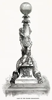 Posts Prints: Designs for the Electric Lamp on the Thames Embankment 1870