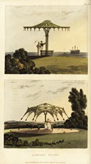 Images Dated 10th June 2019: Designs for garden seats in parks or landscaped gardens