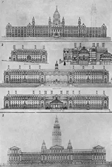 Mackenzie Prints: Designs for London County Council Hall, 1908