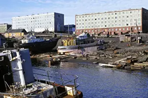 Desolation at sea-port Dikson, Arctic Russia