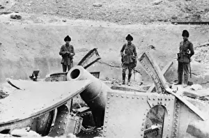 Destroyed German howitzer