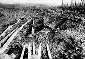 Images Dated 21st December 2004: Destroyed Railway at Ancre; First World War, 1916