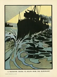 Search Lights Prints: Destroyer at Speed