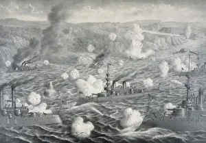 Cube Prints: Destruction of Adml. Cerveras Spanish fleet off Santiago de