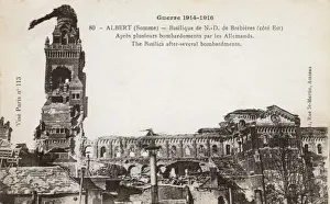 Destruction at Albert, Somme, France - WWI