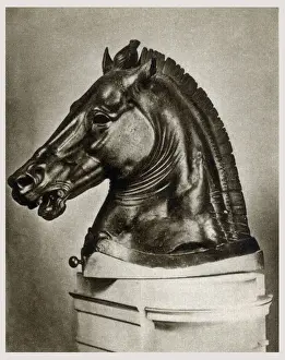 Inspiration Prints: Detached head - Bronze Greek Equestrian sculpture - Florence